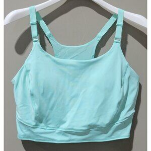 All In Motion Size 2X 42DDD 44DD 46D Aqua Blue Mesh Back Longline Sports Bra